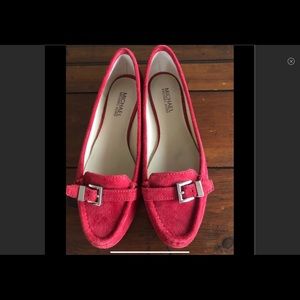 Michael Kors Red Suede Loafers